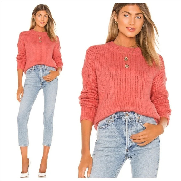 Sanctuary Sweaters - Sanctuary Telluride Knit Sweater Coral Slouch Wool